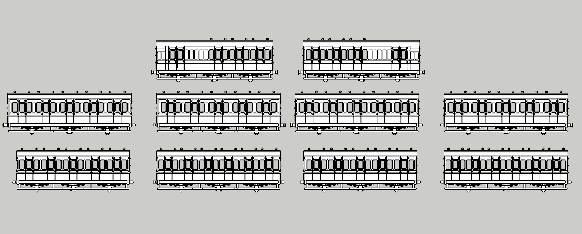 (image for) LSWR 1900/01 Block Set - 10 Coach Bundle