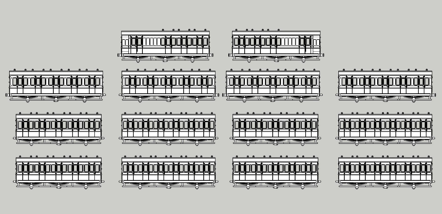 (image for) LSWR 1900/01 Block Set - 14 Coach Bundle