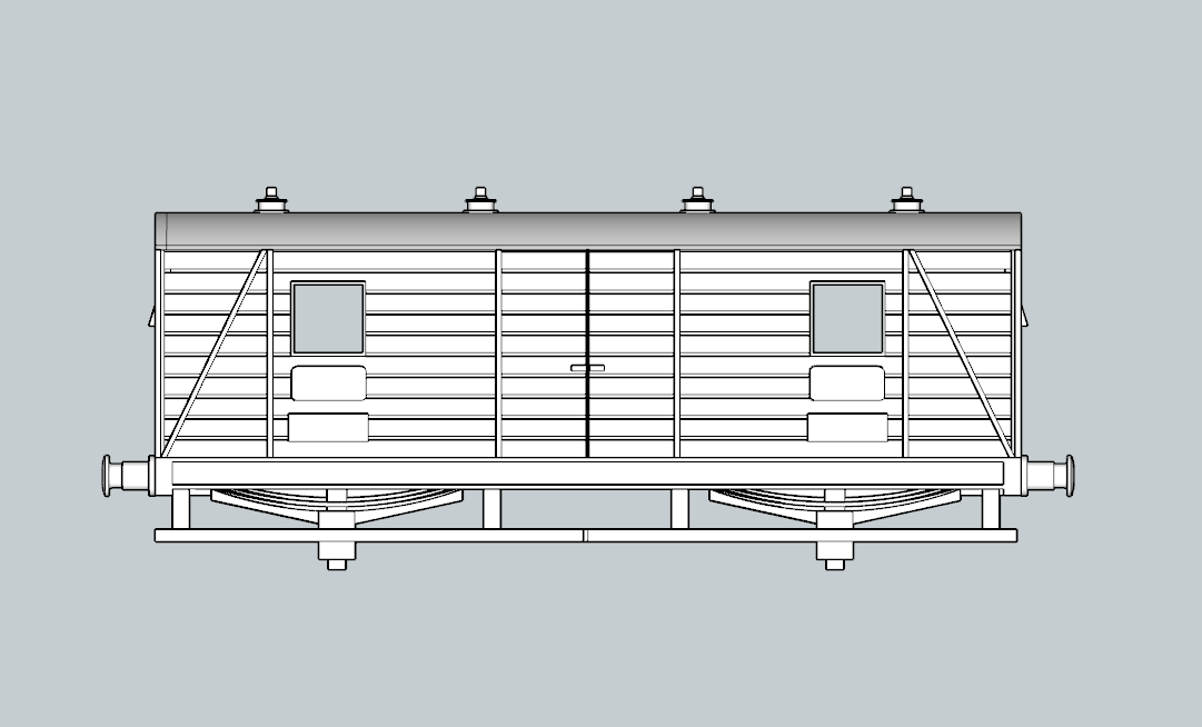 (image for) Generic - Four Wheel Parcels Van - w/ Chassis