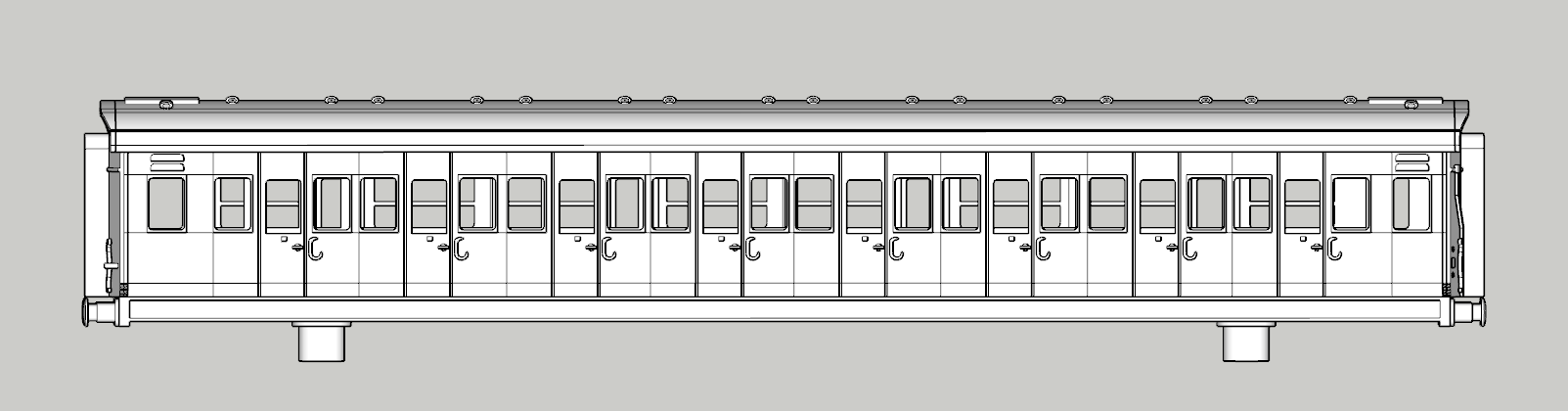 (image for) (N) SR Maunsell 8 cmpt Third - d2008 - Flush Side
