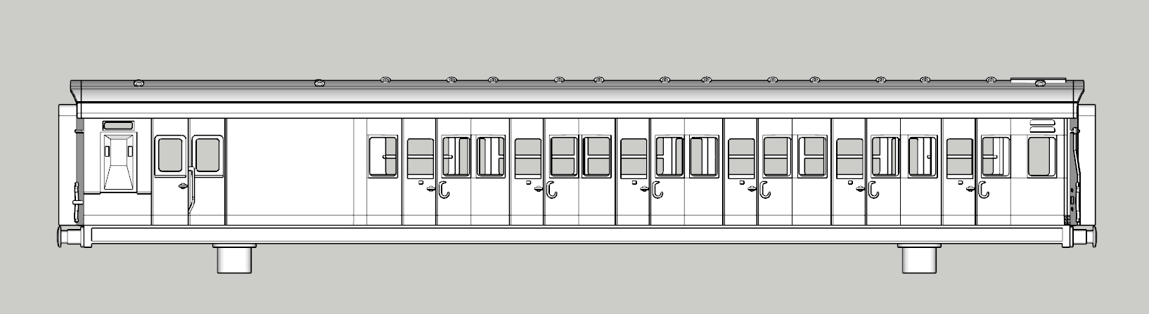 (image for) (N) SR Maunsell 6 cmpt Brake Third - d2113 - Flush Side