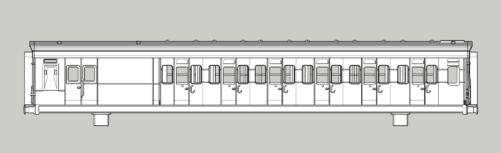 (image for) (N) SR Maunsell 6 cmpt Brake Third - d2113 - Large Window