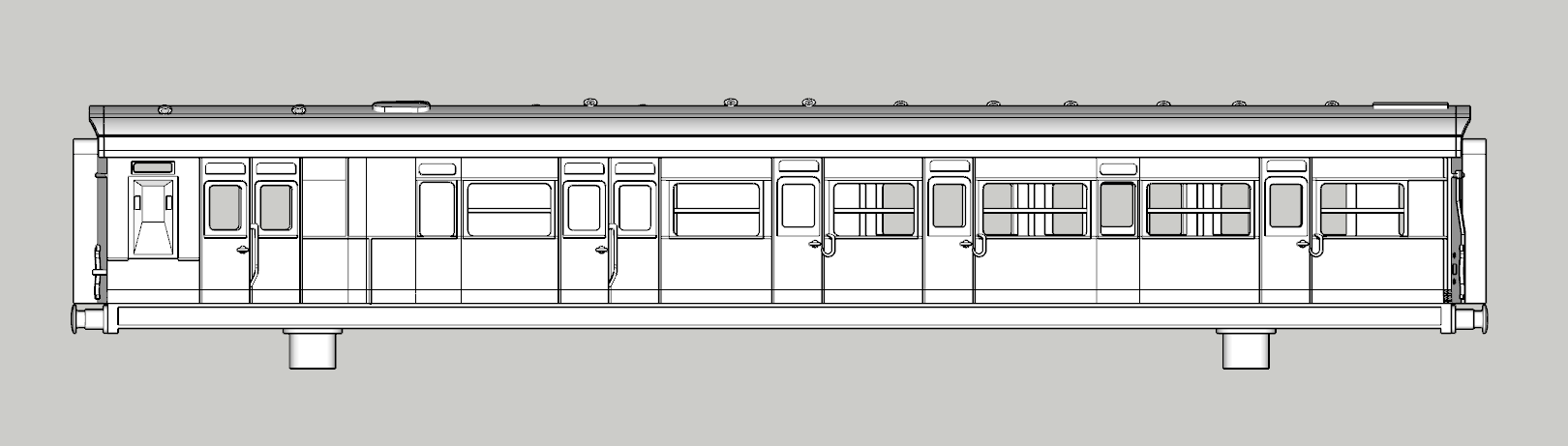 (image for) (N) SR Maunsell Low Window 3 Cmpt Brake First Pantry R4 - d2551