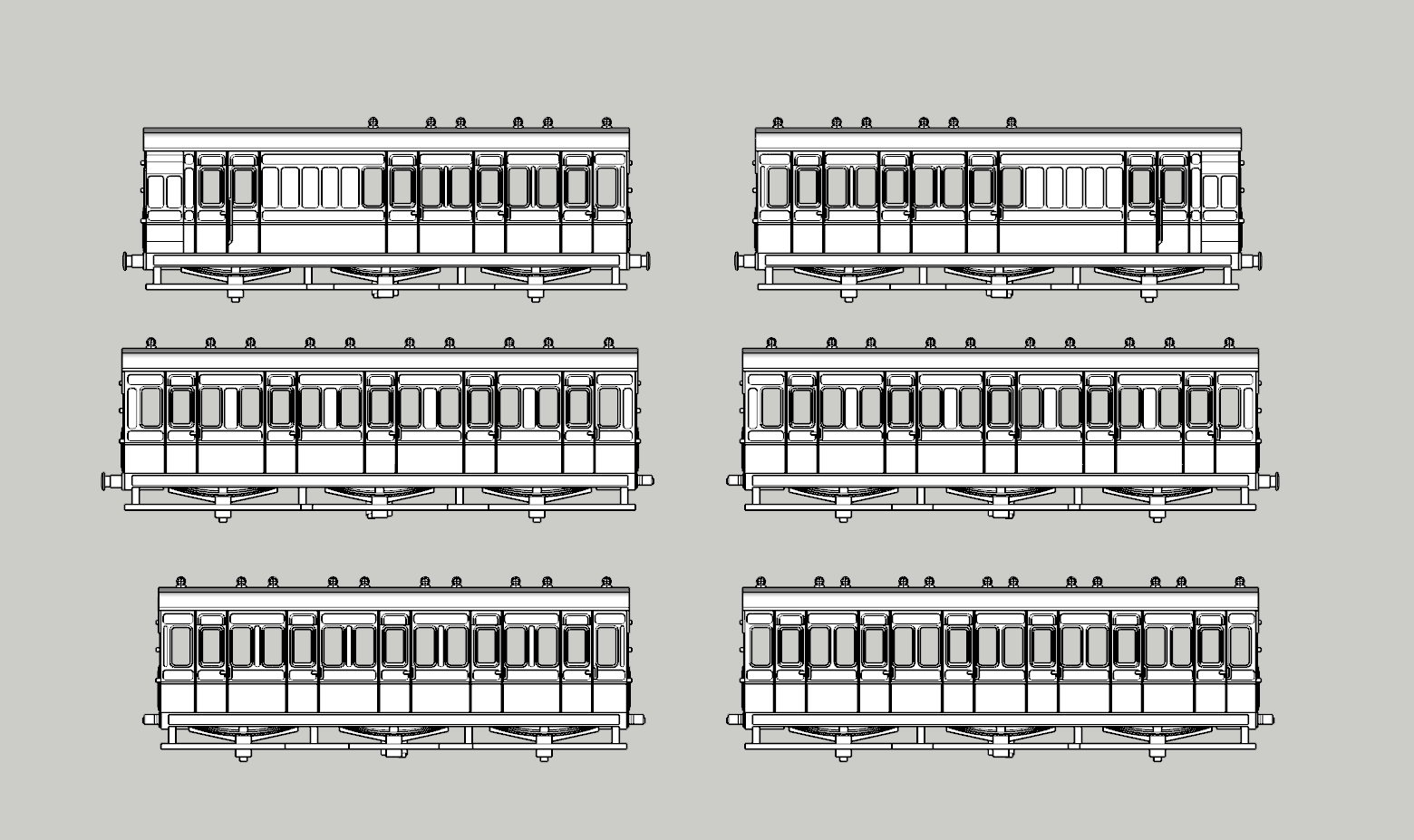 (image for) LSWR 1900/01 Block Set - 6 Coach Bundle
