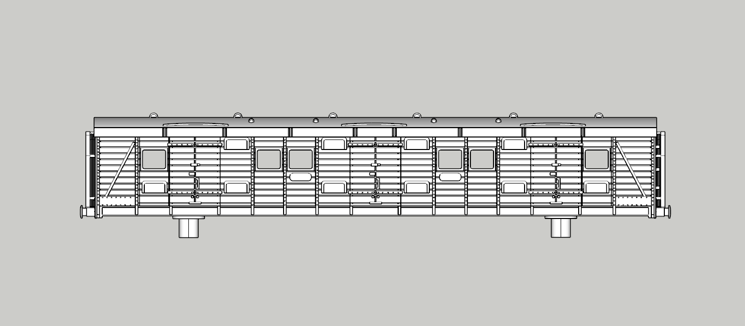 (image for) (N) SR 25/26t Gangway Bogie Luggage Van 51ft 3in - d3098