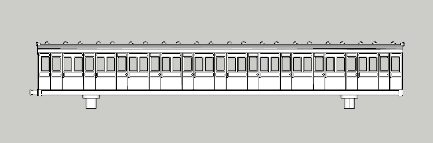 (image for) SR 3-SUB - Rebuilt ex-LSWR - 11 Compartment Trailer Third