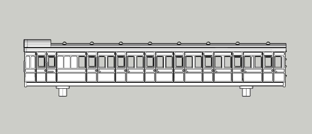 (image for) (N) SECR Birdcage 54ft 7 cmpt Brake Third - d159