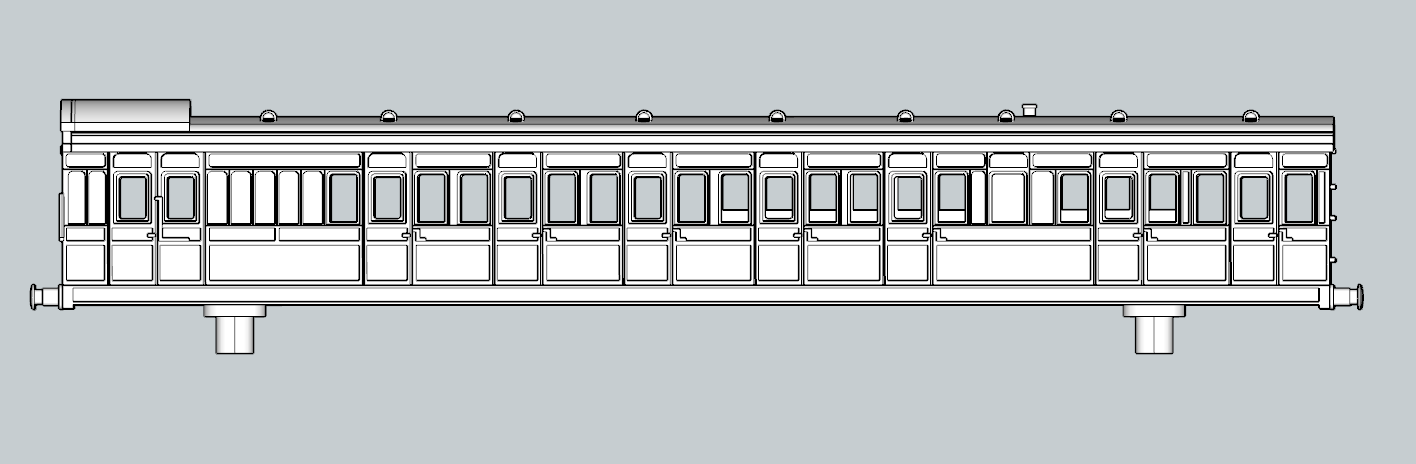 (image for) (N) SECR Birdcage 60ft 7 cmpt Brake Third Lav - d162
