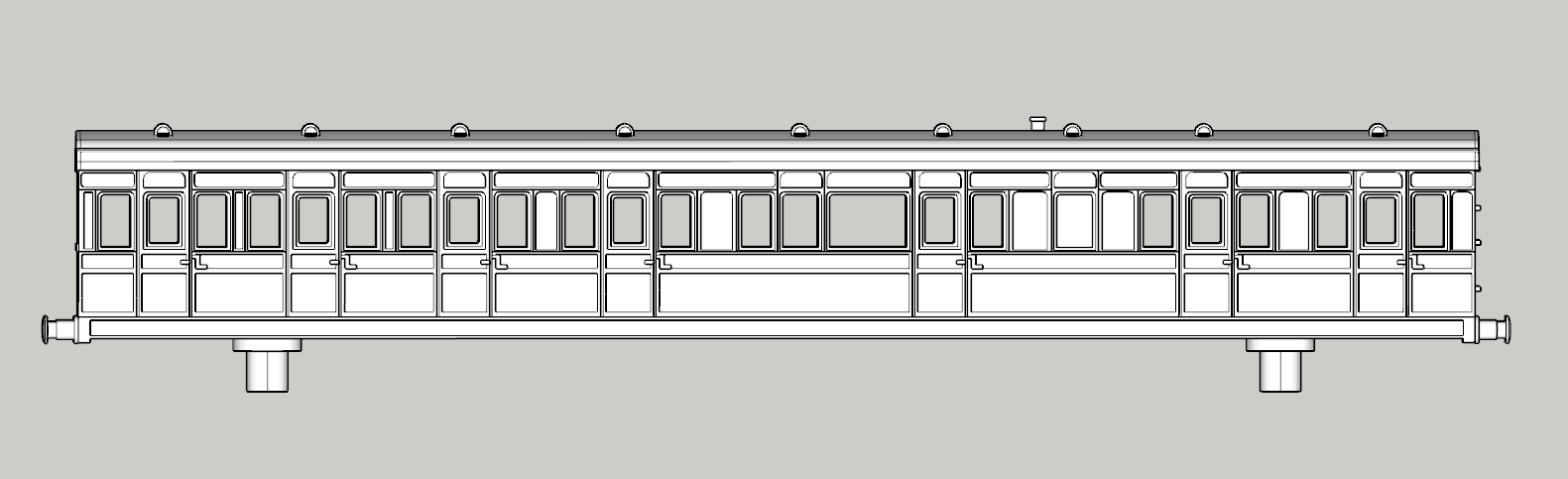(image for) (N) SECR Birdcage 60ft 7 cmpt Compo/Saloon Lav - d316 - Timber Type